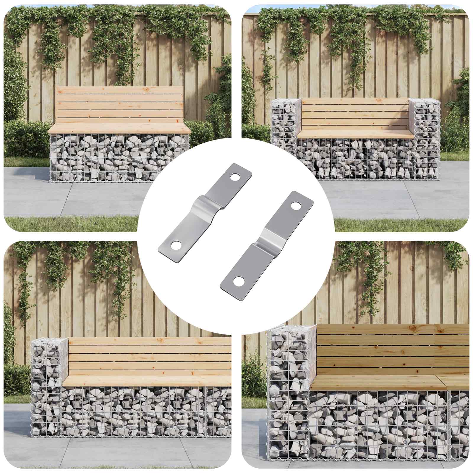 Udarna ploča 2 pcs Srebrno 50 x 10 x 1,2 mm Željezo