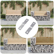 Udarna ploča 2 pcs Srebrno 50 x 10 x 1,2 mm Željezo