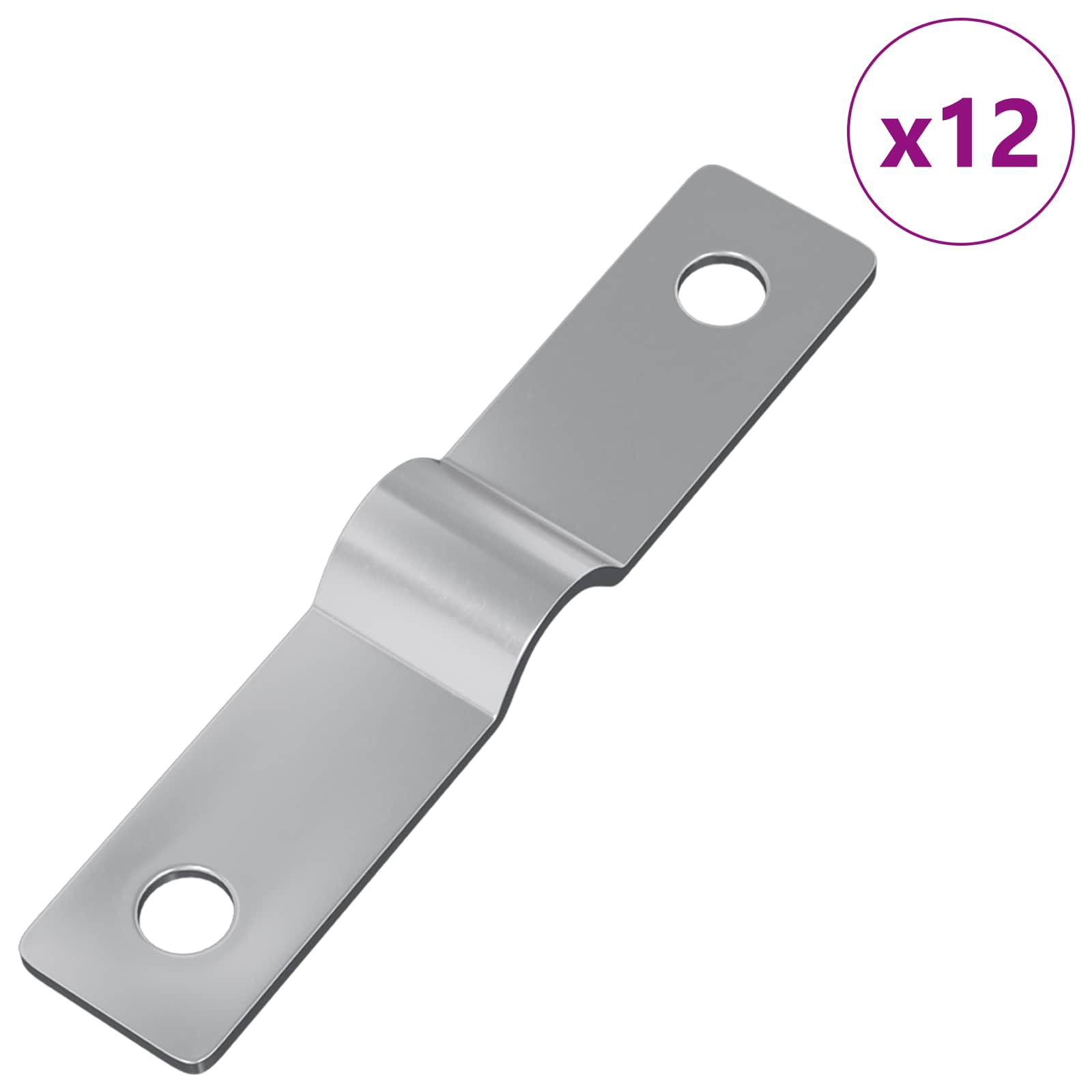 Udarna ploča 12 pcs Srebrno 50 x 10 x 1,2 mm Željezo