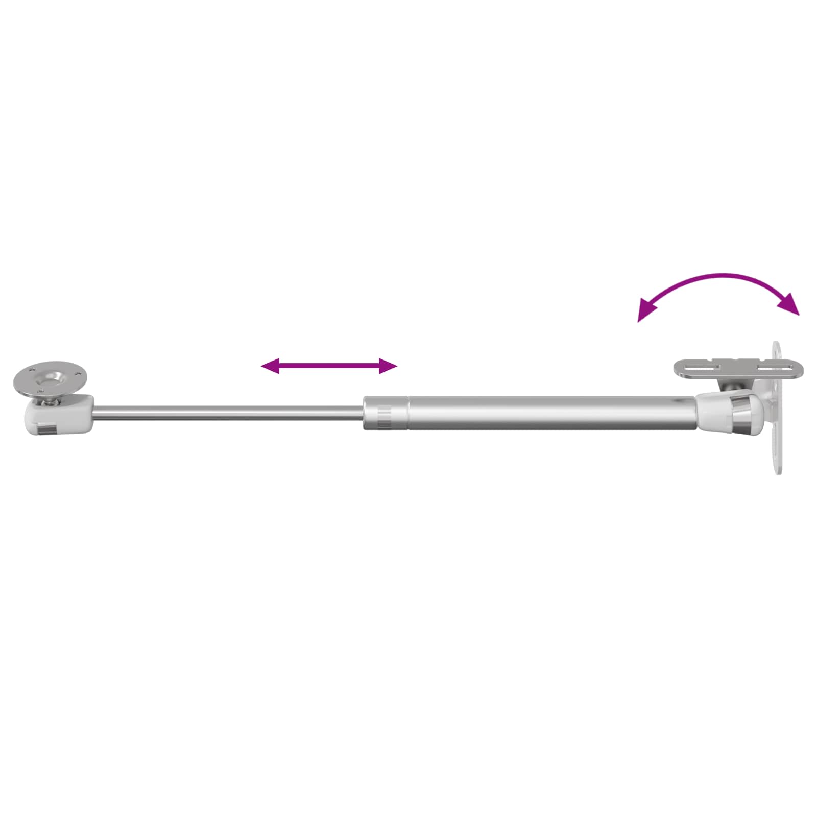 Hidraulična plinska opruga 12 pcs Srebrno 280 x 17 x 16 mm