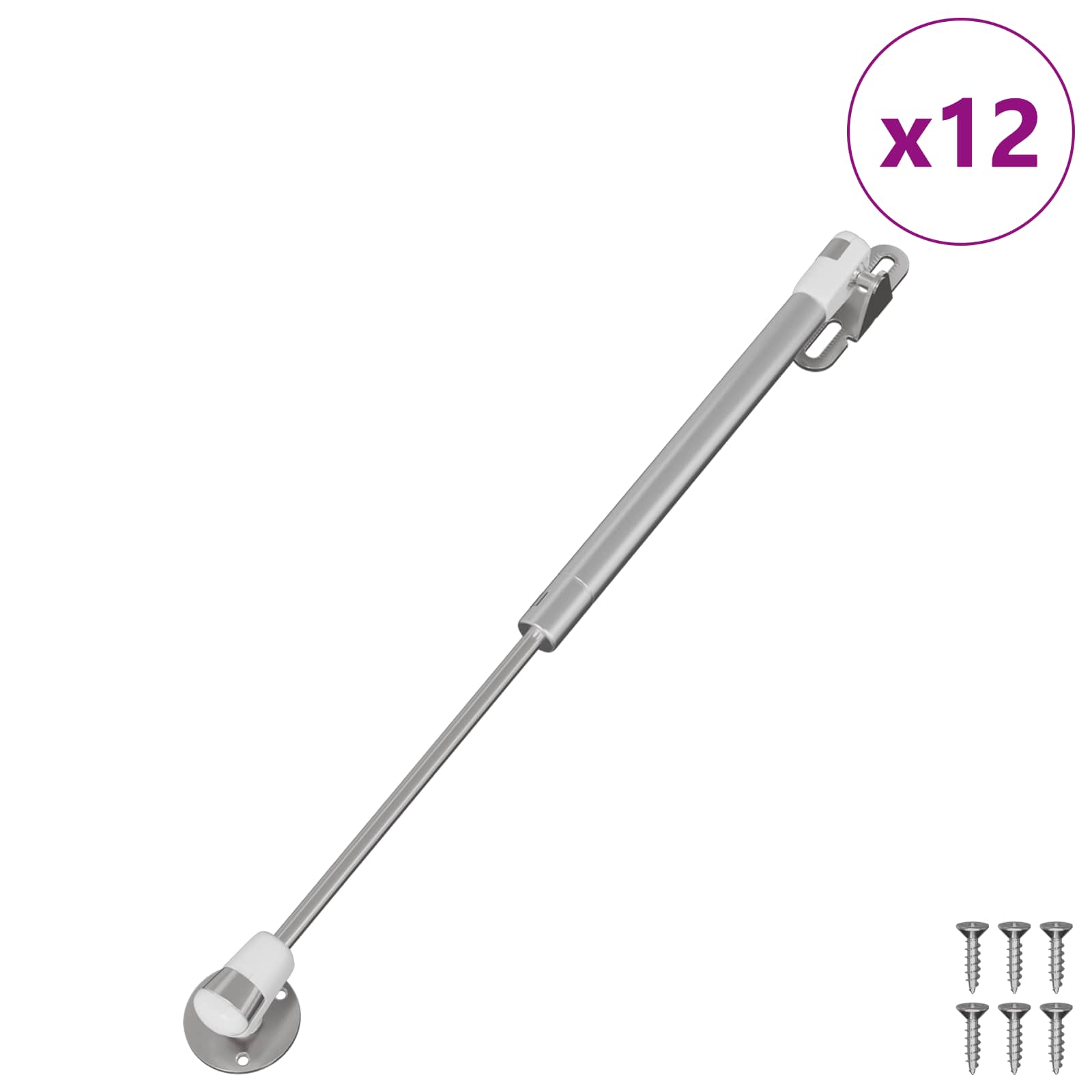 Hidraulična plinska opruga 12 pcs Srebrno 280 x 17 x 16 mm