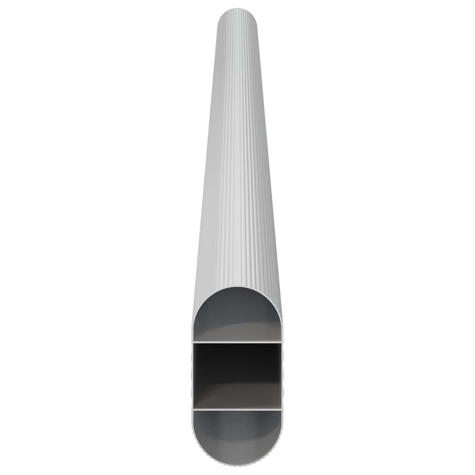 Cijev za ormar 2 pcs Srebrno 371,5 x 15 x 29 mm