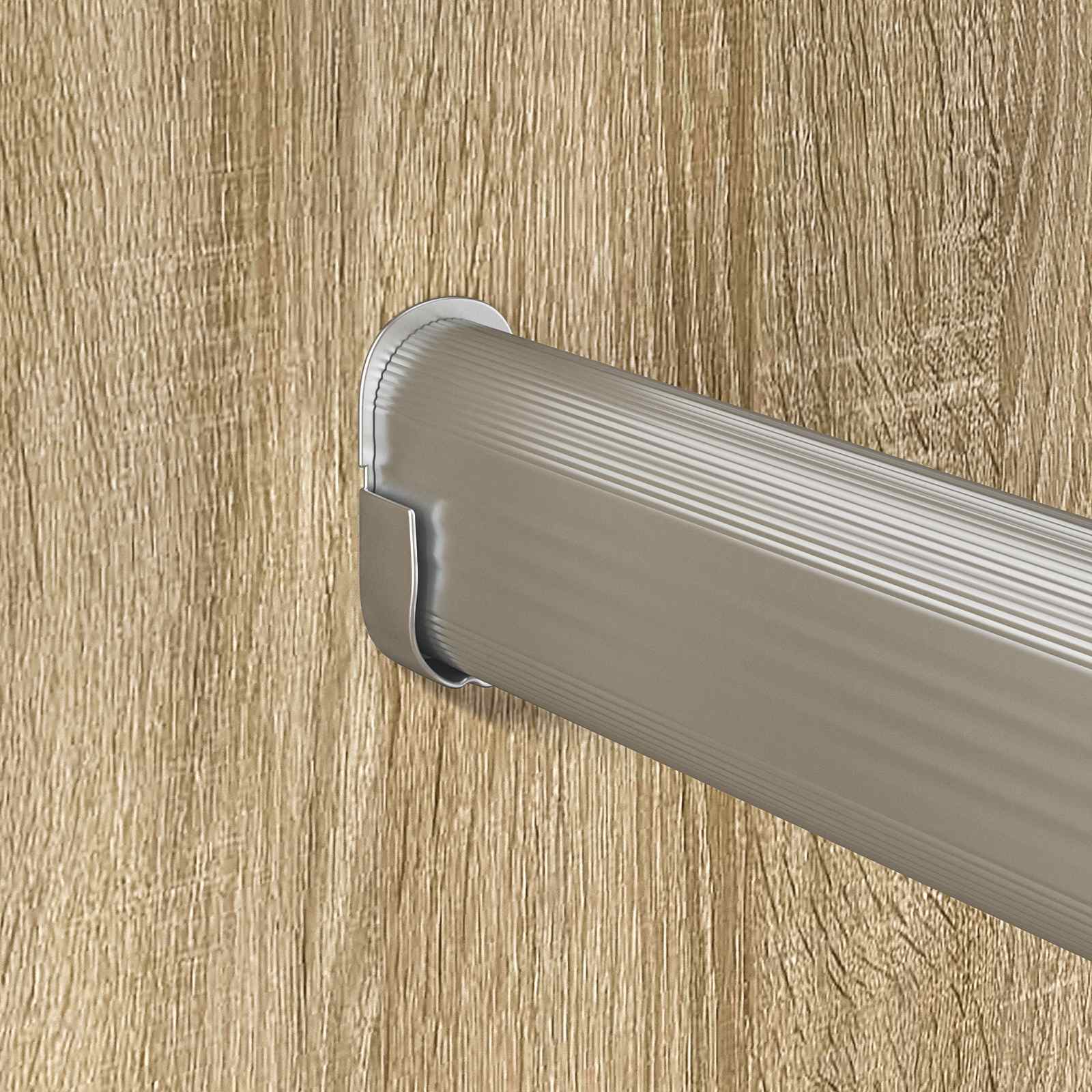 Cijev za ormar 12 pcs Srebrno 372 x 15 x 29 mm