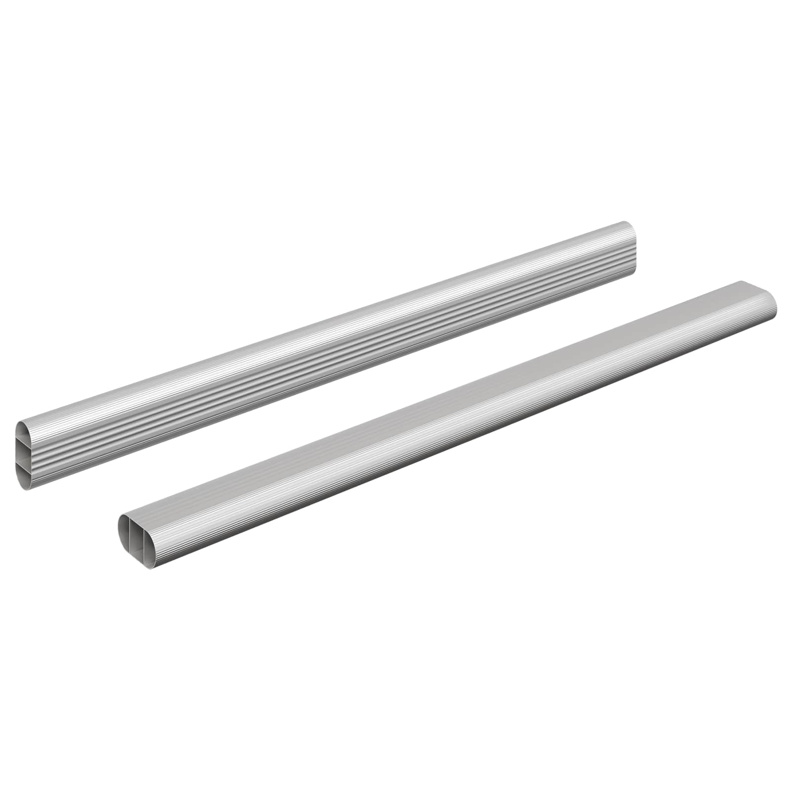 Cijev za ormar 2 pcs Srebrno 464 x 15 x 29 mm