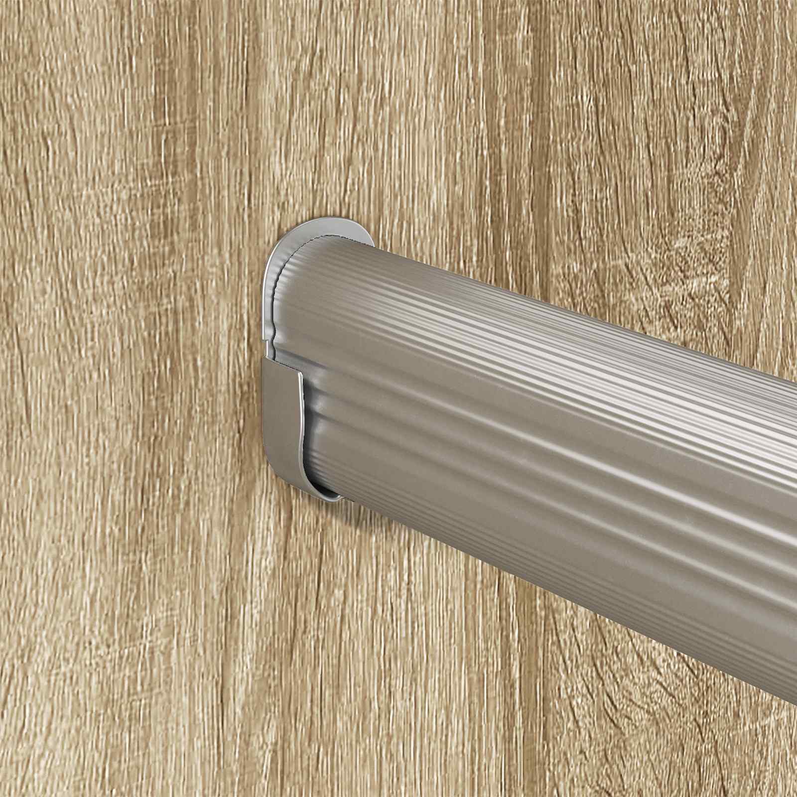 Cijev za ormar 12 pcs Srebrno 464 x 15 x 29 mm