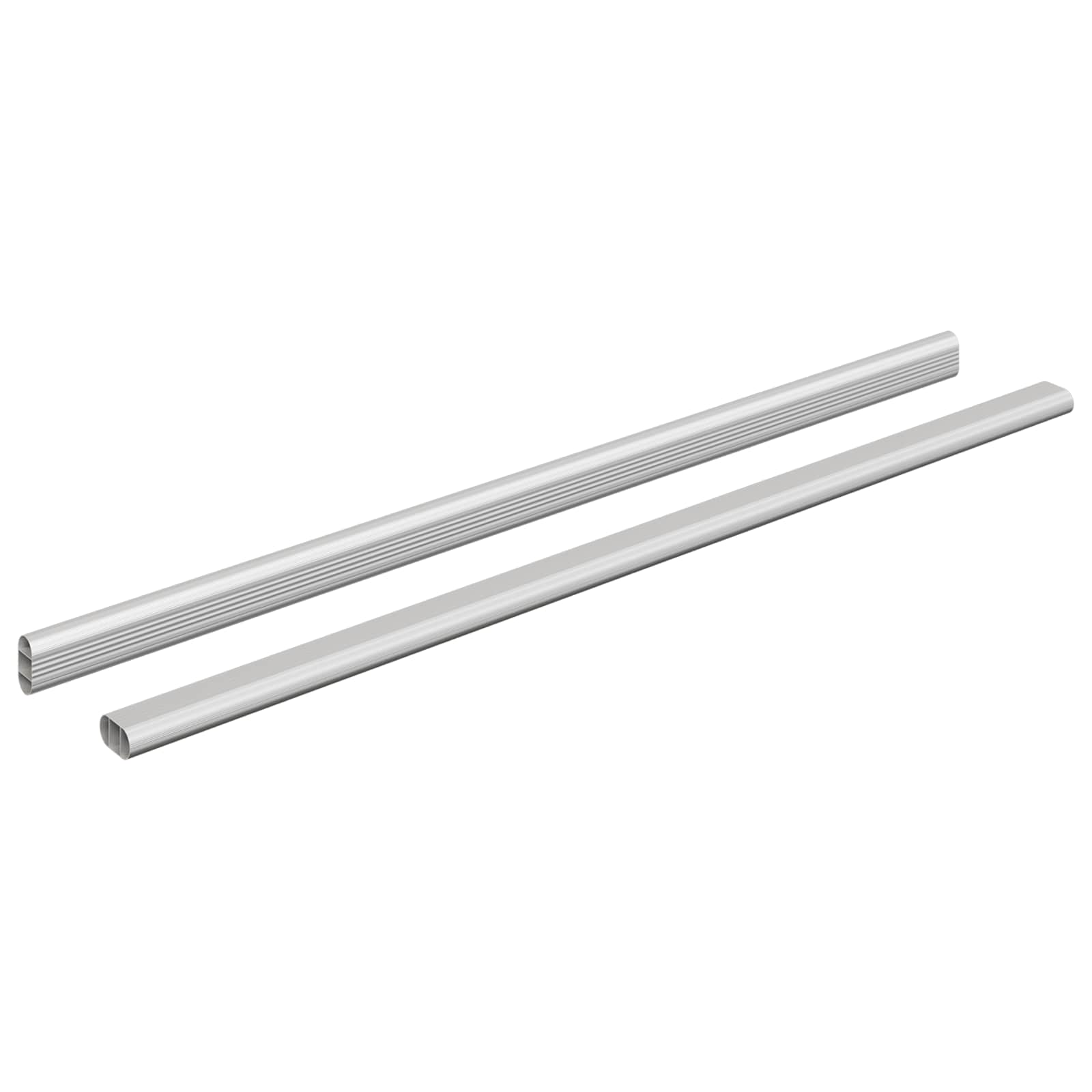 Cijev za ormar 2 pcs Srebrno 664 x 15 x 29 mm