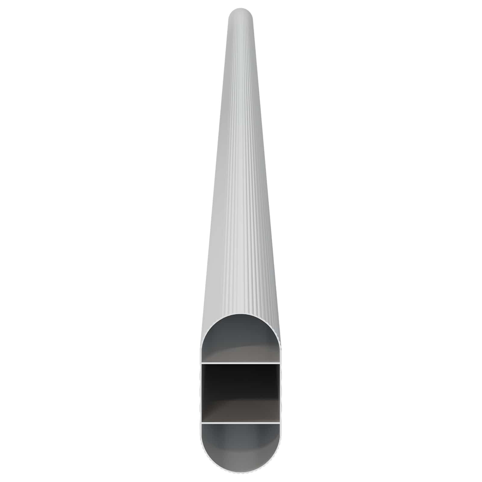 Cijev za ormar 2 pcs Srebrno 664 x 15 x 29 mm