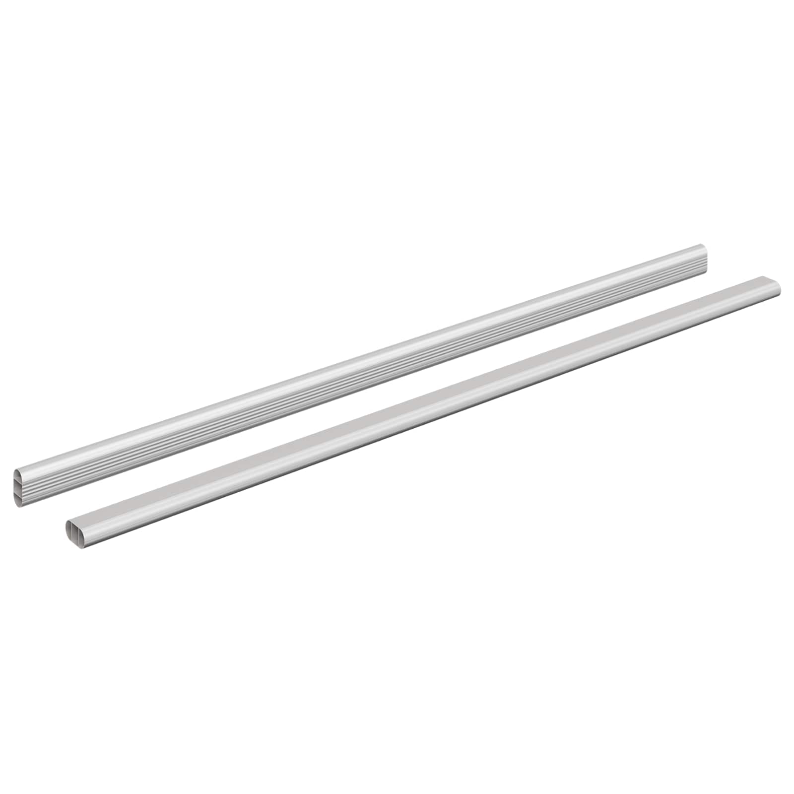 Cijev za ormar 2 pcs Srebrno 764 x 15 x 29 mm