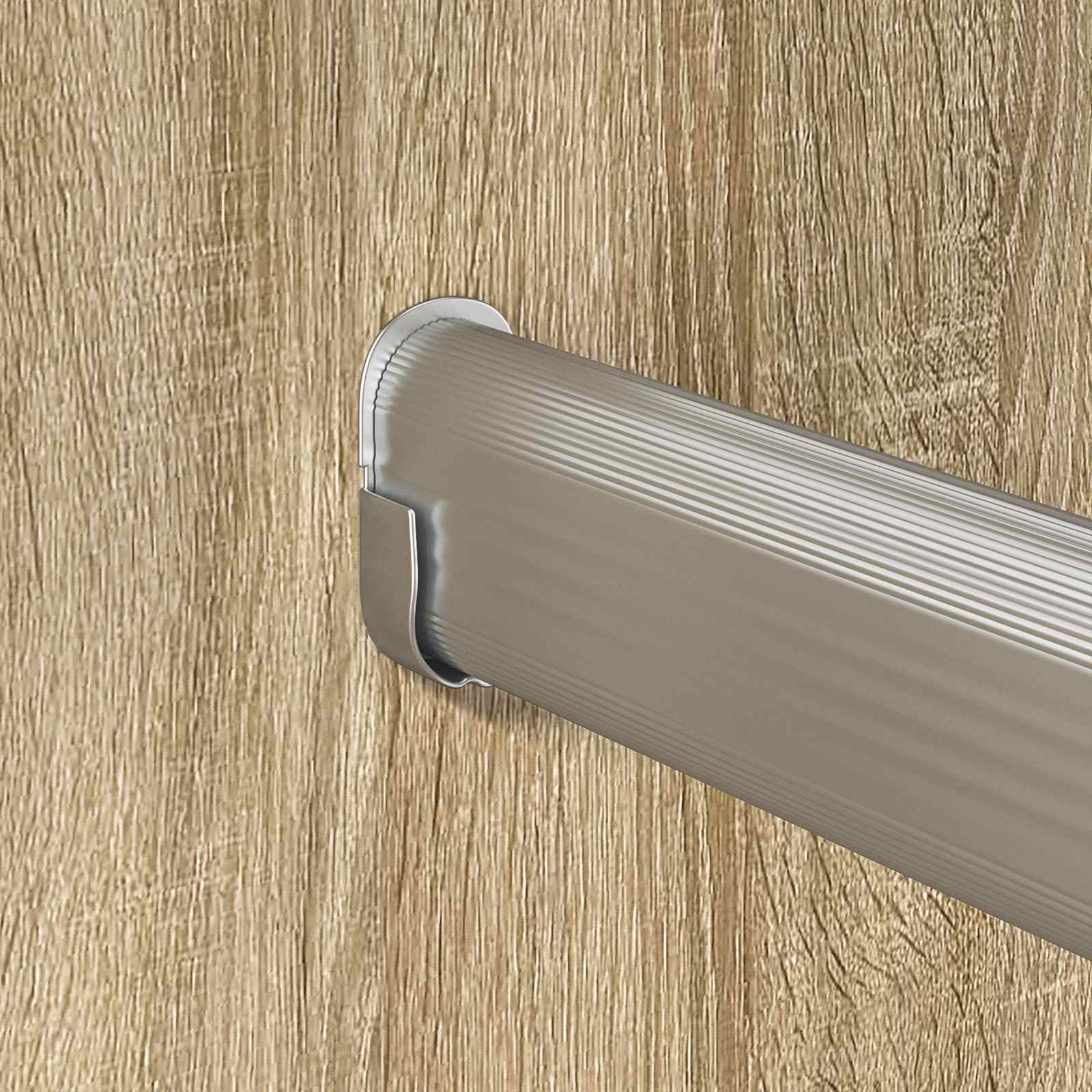 Cijev za ormar 12 pcs Srebrno 764 x 15 x 29 mm