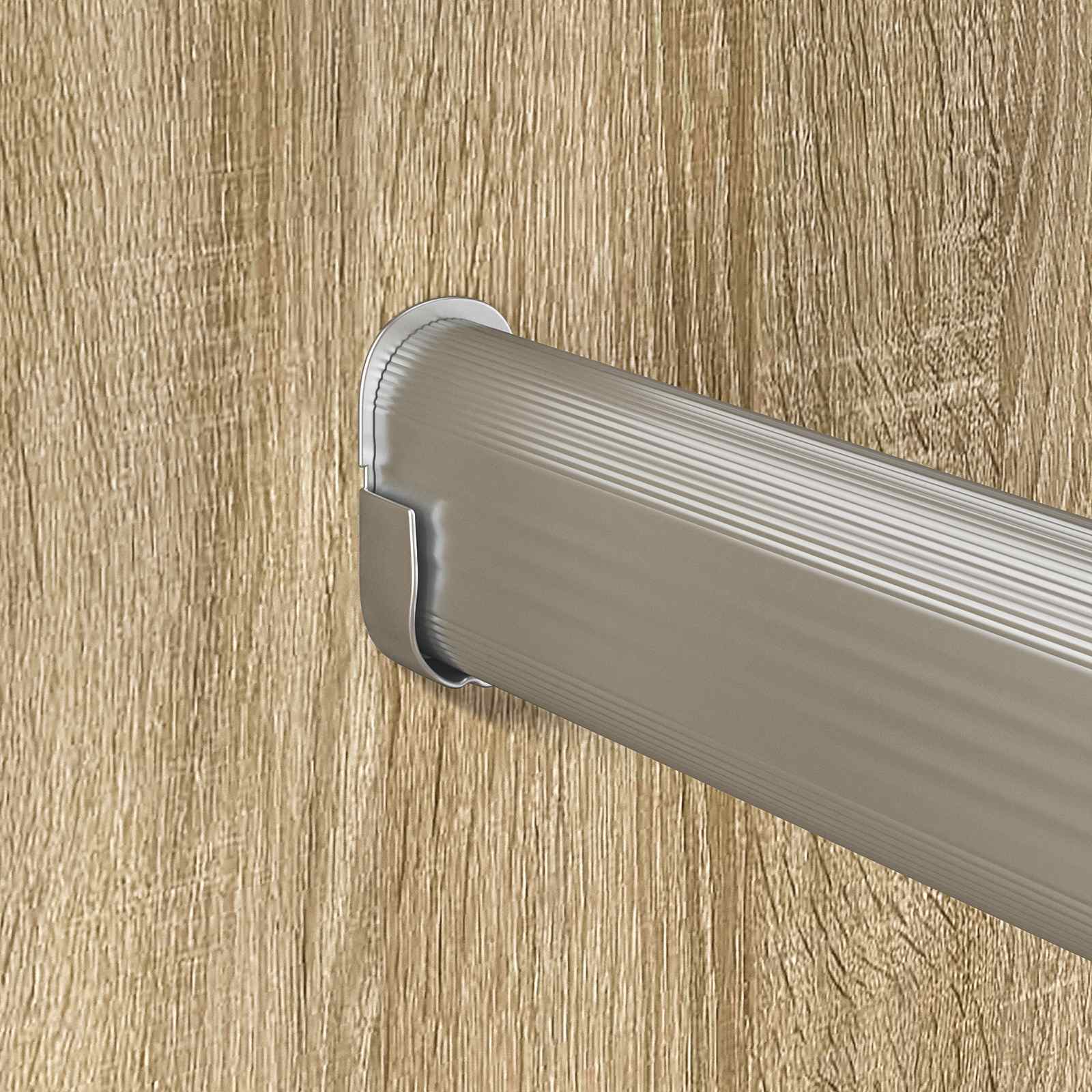 Cijev za ormar 12 pcs Srebrno 864 x 15 x 29 mm