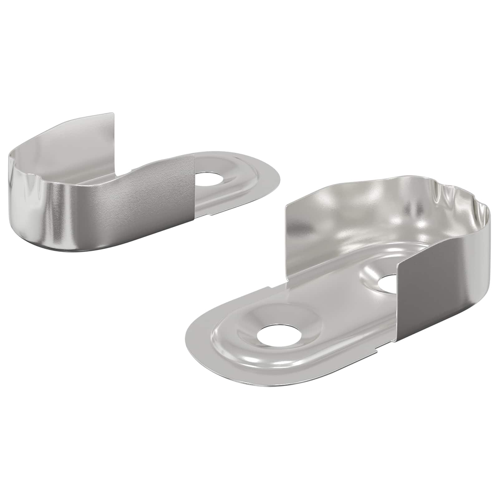 Držač za šipku u ormaru 2 pcs Bijeli cink 40 x 18 x 10 mm