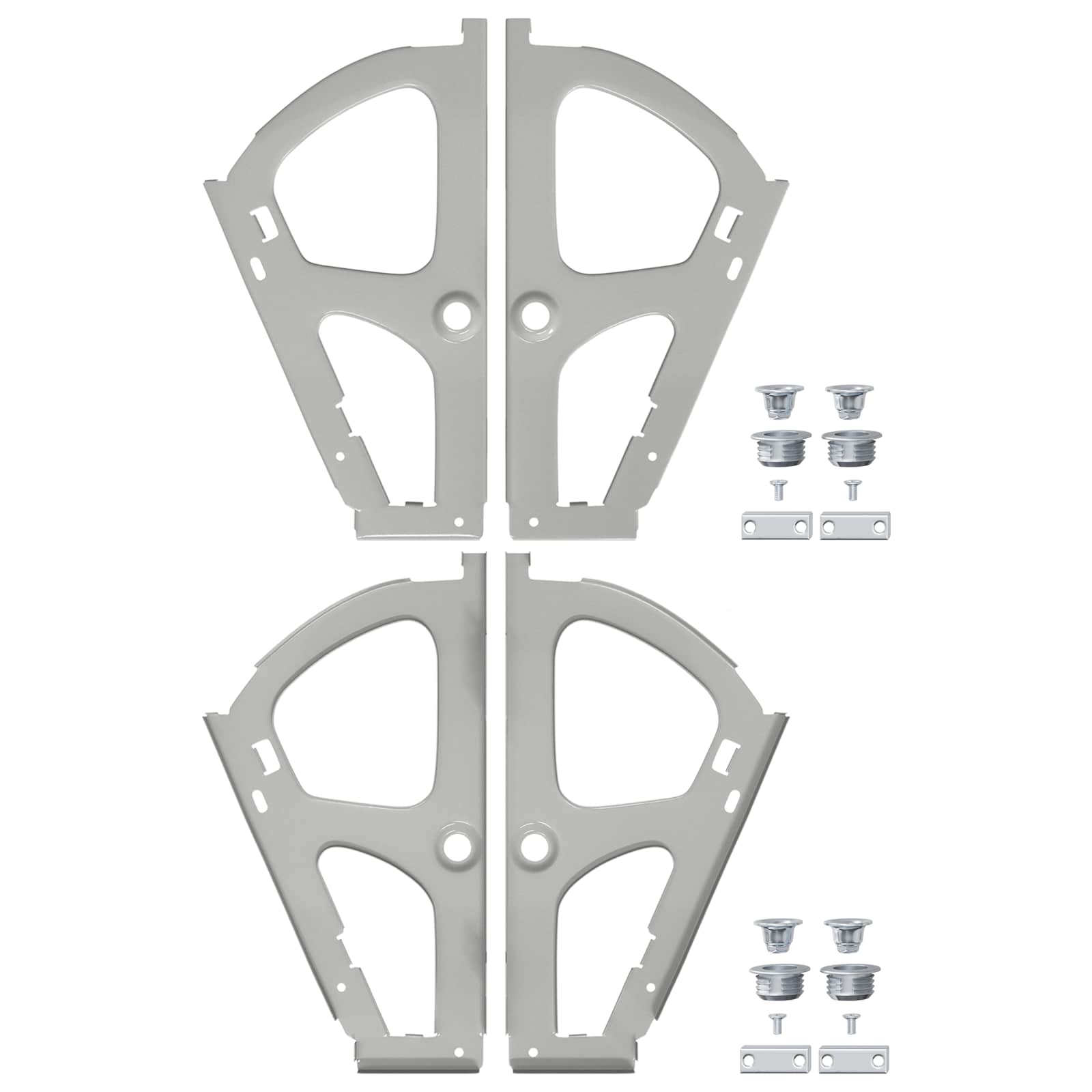 Šarka za okretni ormar 2 pcs Srebrno 235 x 155 x 30 mm Željezo