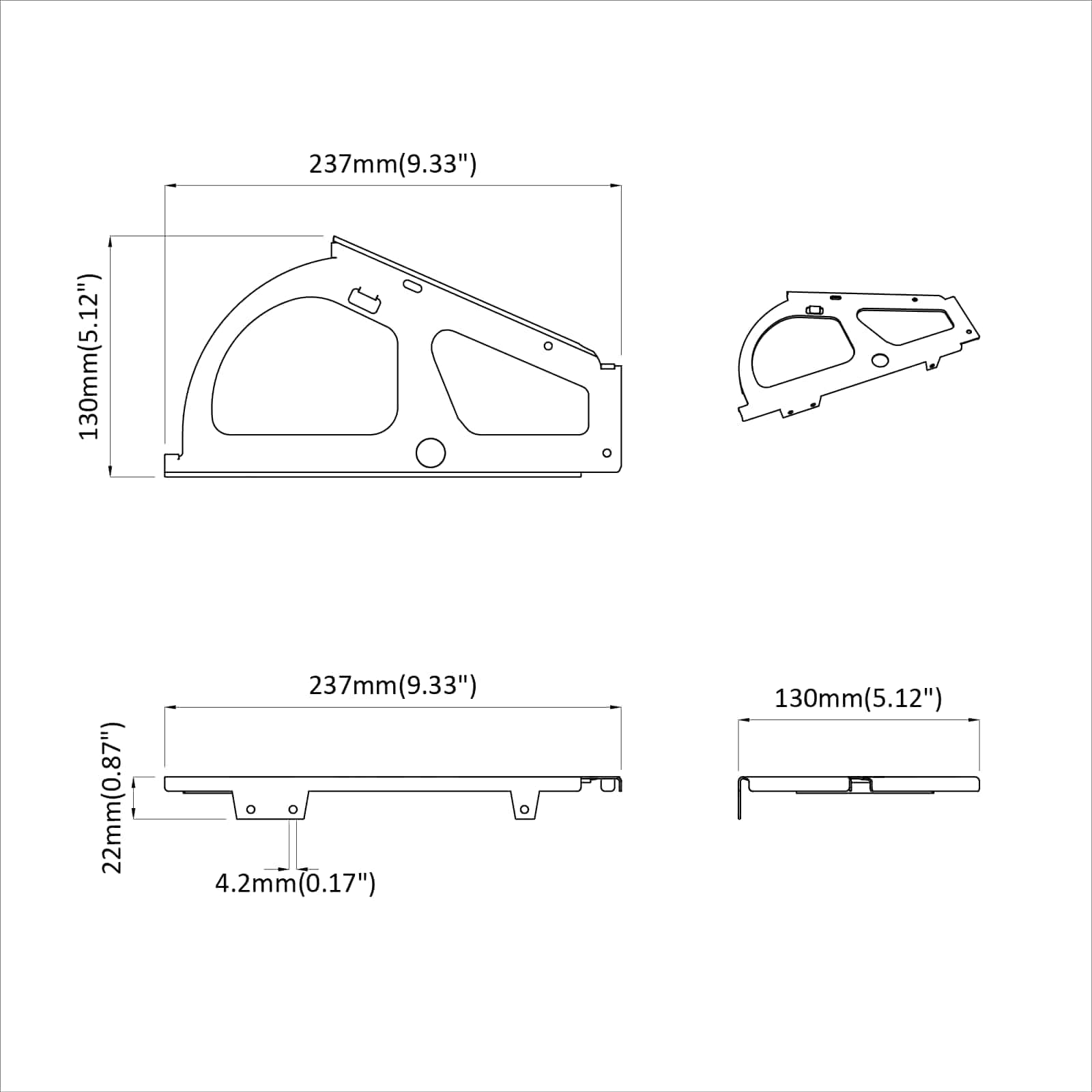 Šarka za okretni ormar 12 pcs Srebrno 235 x 155 x 30 mm Željezo