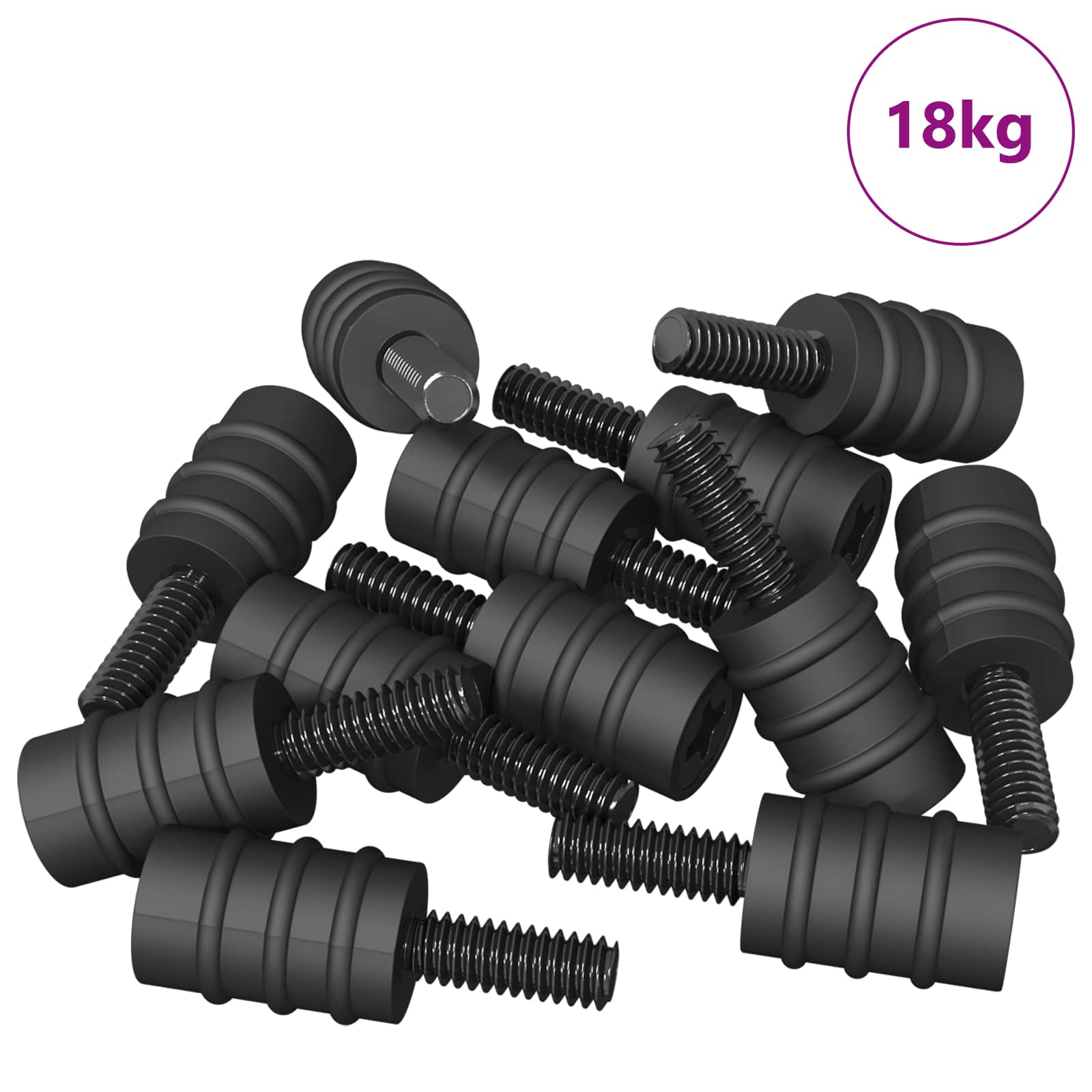 Odstojni vijak 4865 pcs Crna M4 Guma i čelik