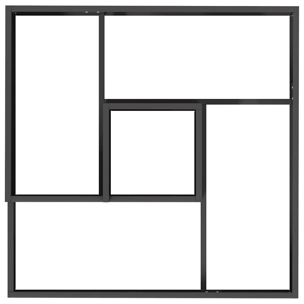 Vrtna saksija Crna 60 x 60 x 50 cm Čelična vrata