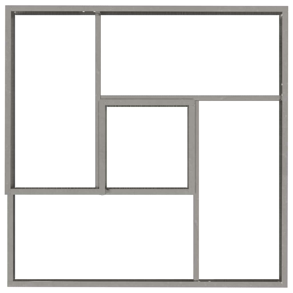Vrtna saksija Srebrno 60 x 60 x 50 cm Cinkani čelik