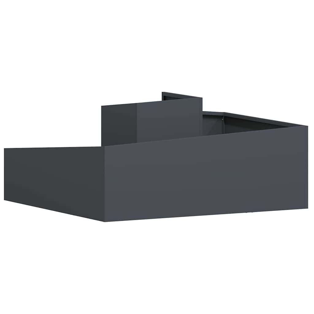 Vrtna saksija Antracit 100 x 100 x 50 cm Čelična vrata