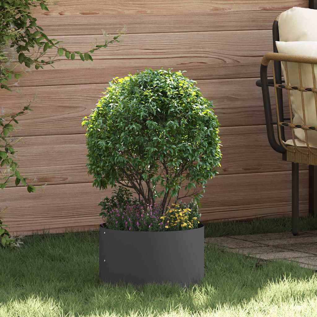 Prsten za saksiju 5 pcs Crna 30 x 30 x 20 cm Čelična vrata