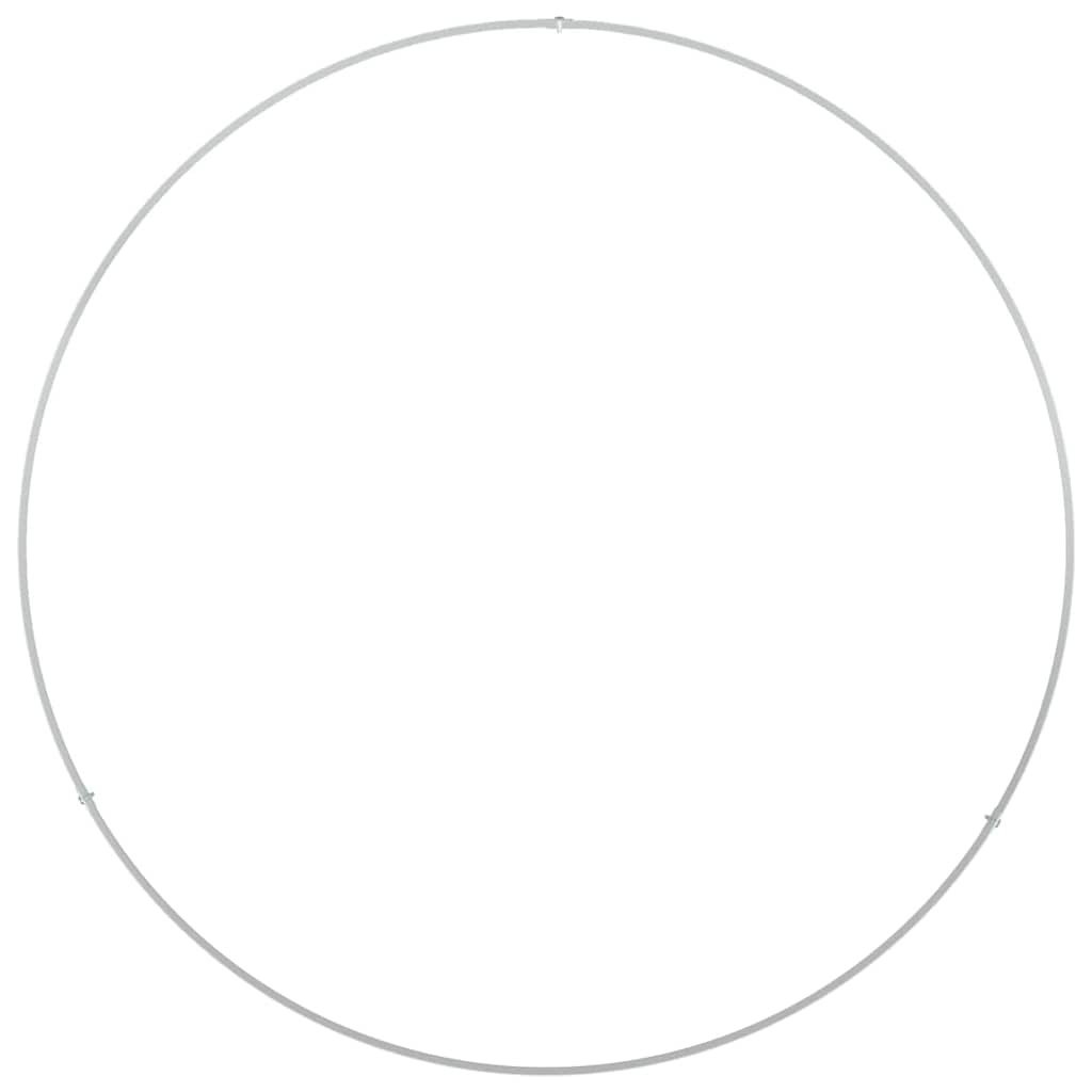 Prsten za saksiju Bijelo 80 x 80 x 20 cm Čelična vrata