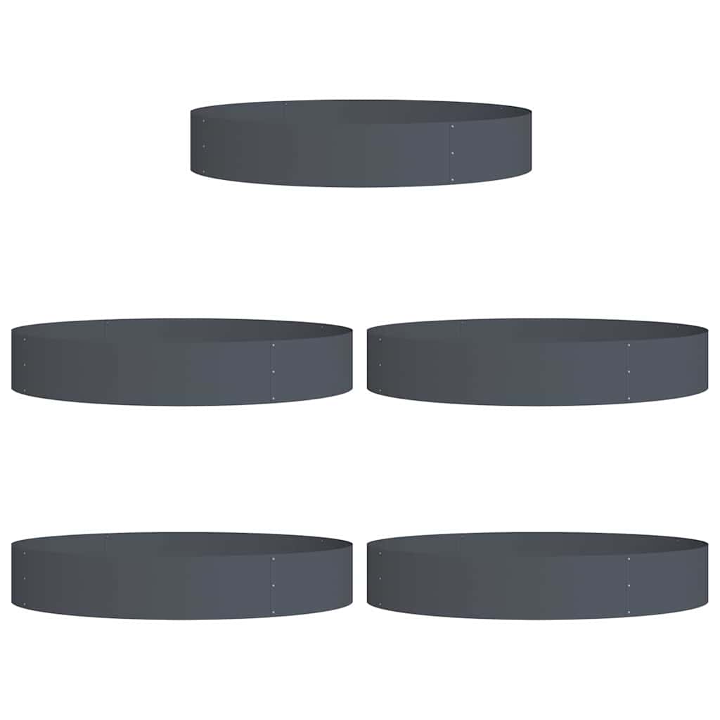 Prsten za saksiju 5 pcs Antracit 120 x 120 x 20 cm