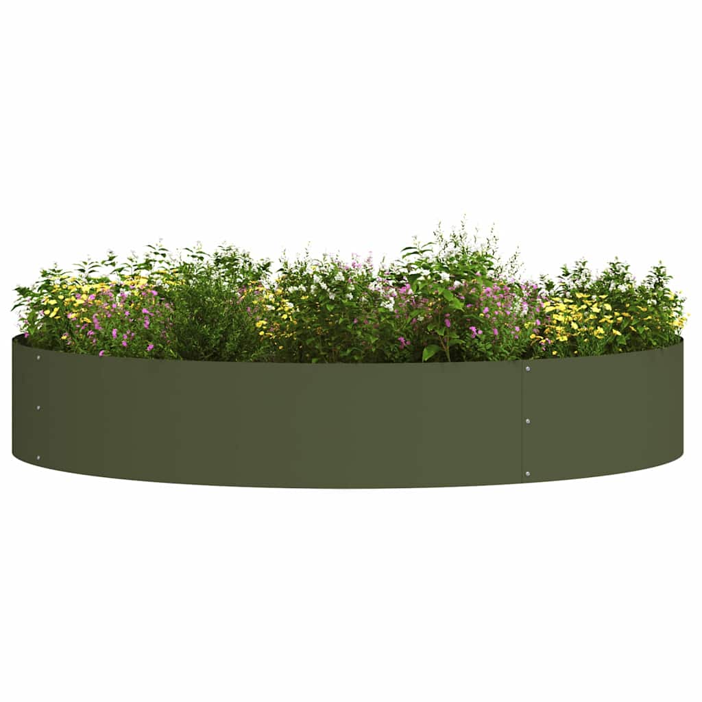 Prsten za saksiju 5 pcs Maslinasto zelena 120 x 120 x 20 cm