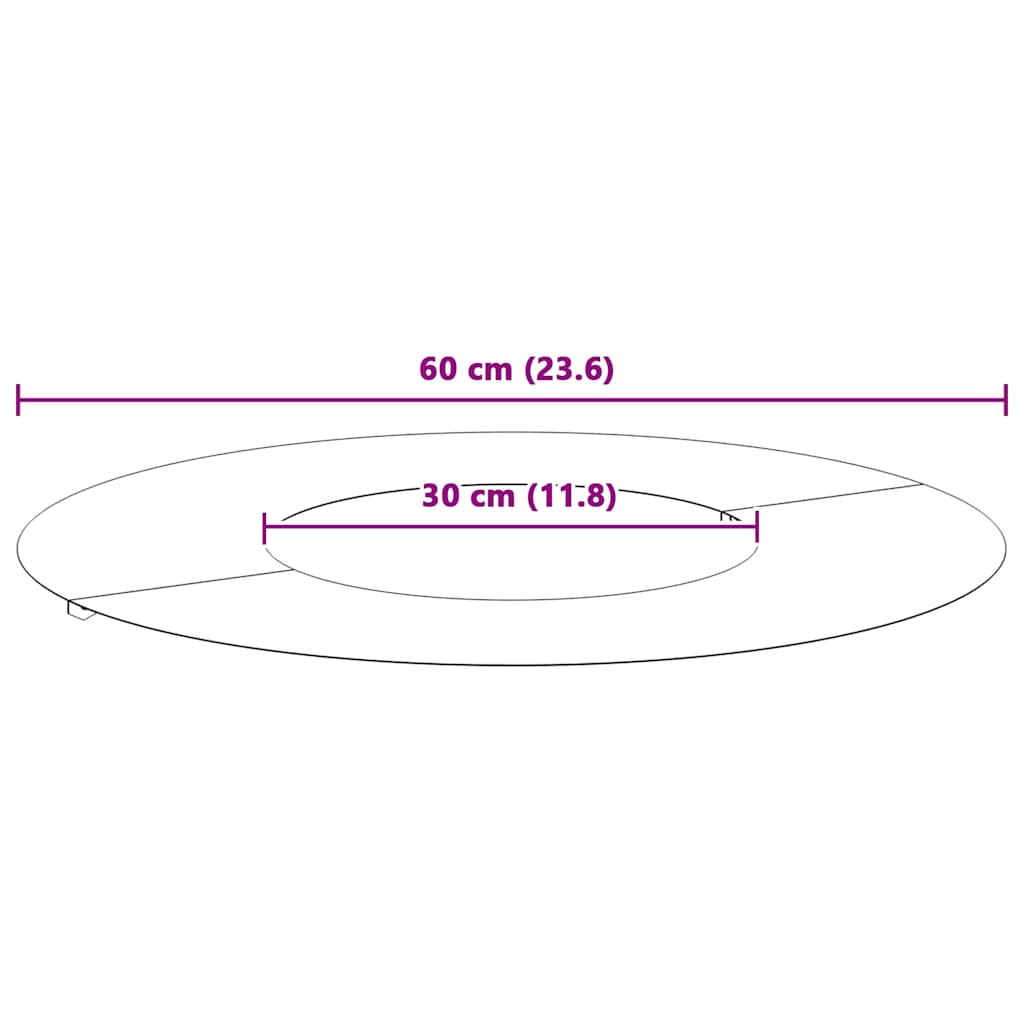 pogodno za ravne drvene prstenove 5 pcs Srebrno Ø30 / 60 cm