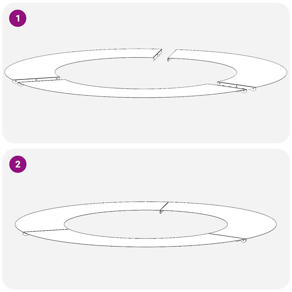 pogodno za ravne drvene prstenove 5 pcs Crna Ø50 / 80 cm Čelik