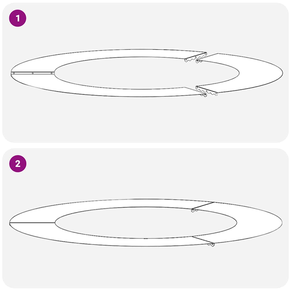 pogodno za ravne drvene prstenove 5 pcs Srebrno Ø60 / 90 cm