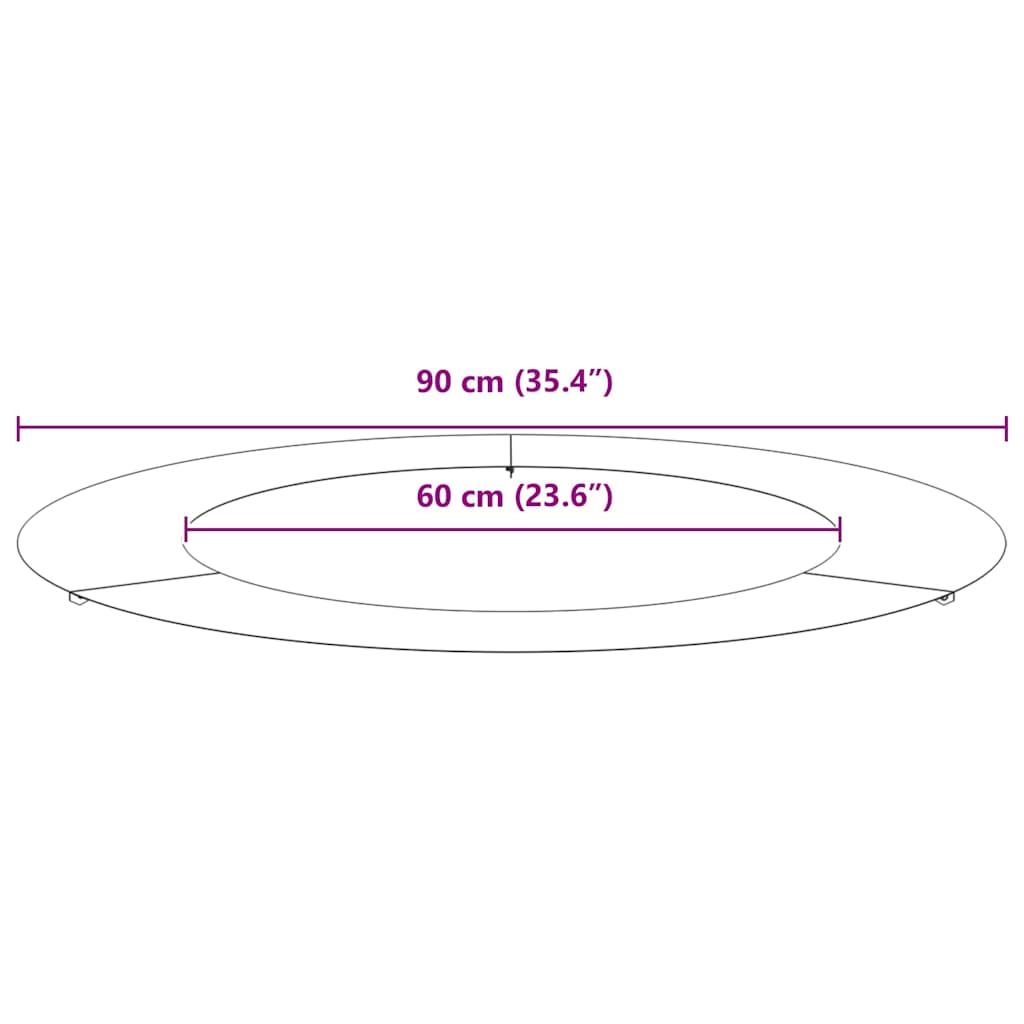 pogodno za ravne drvene prstenove 5 pcs Srebrno Ø60 / 90 cm