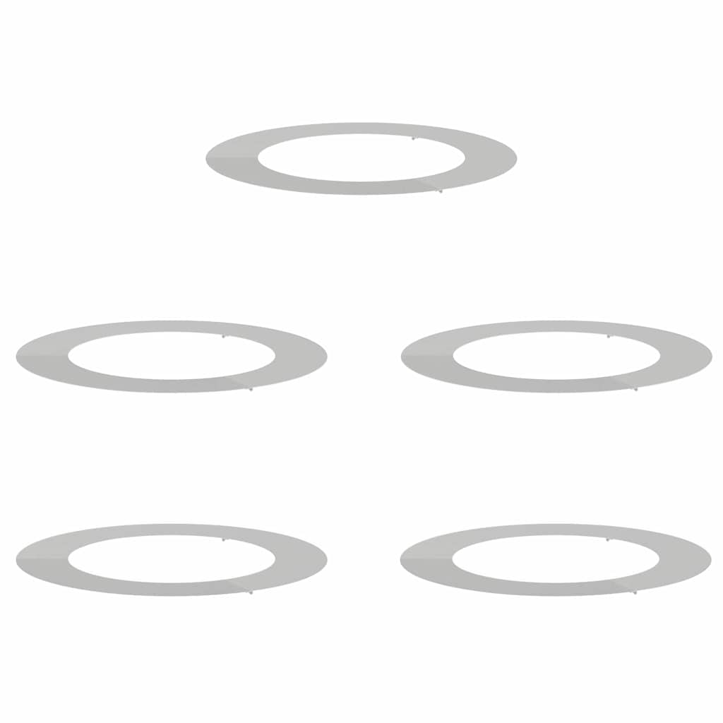 pogodno za ravne drvene prstenove 5 pcs Srebrno Ø60 / 90 cm