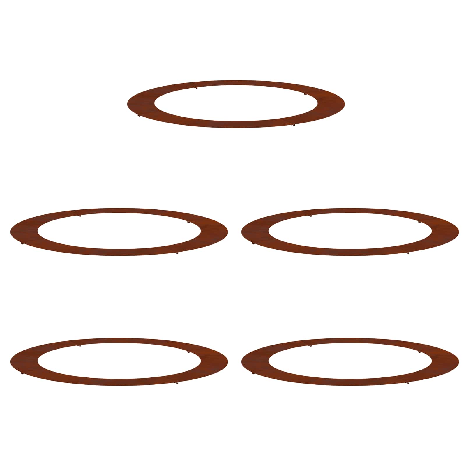 pogodno za ravne drvene prstenove 5 pcs Smeđa Ø90 / 120 cm