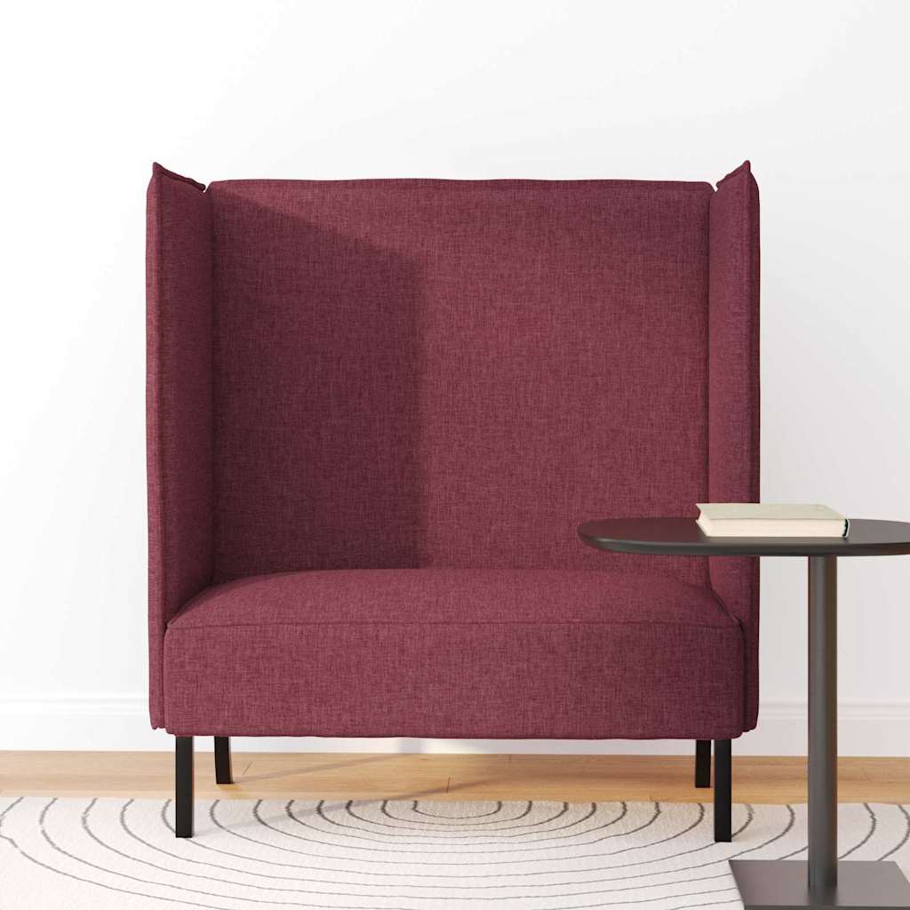 Sofa s visokim naslonom 101cm boja crnog vina tkanina