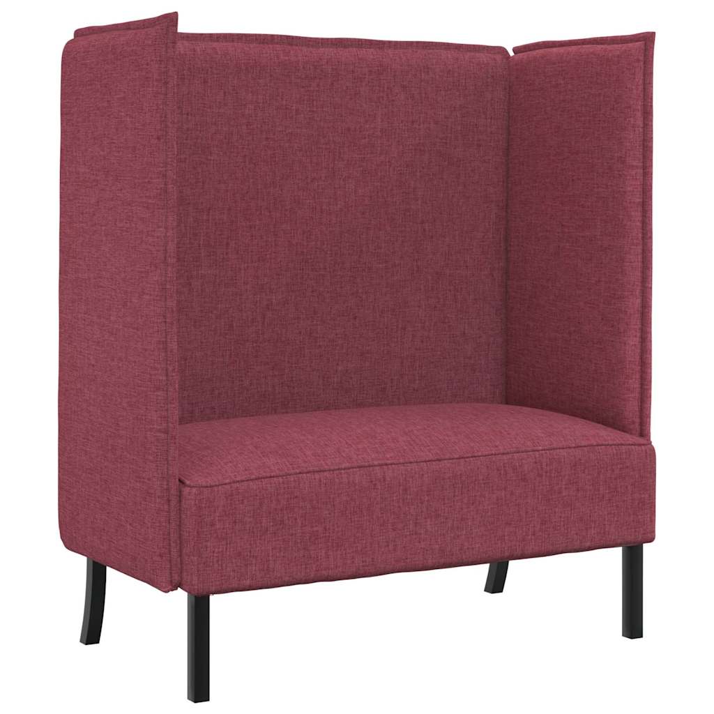 Sofa s visokim naslonom 101cm boja crnog vina tkanina