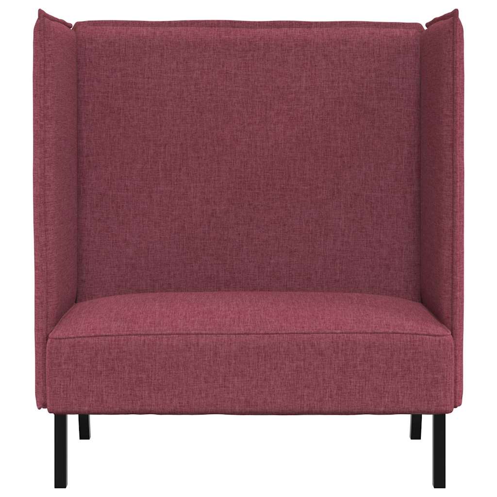 Sofa s visokim naslonom 101cm boja crnog vina tkanina