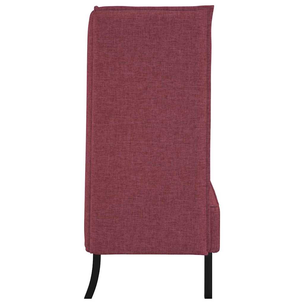 Sofa s visokim naslonom 101cm boja crnog vina tkanina
