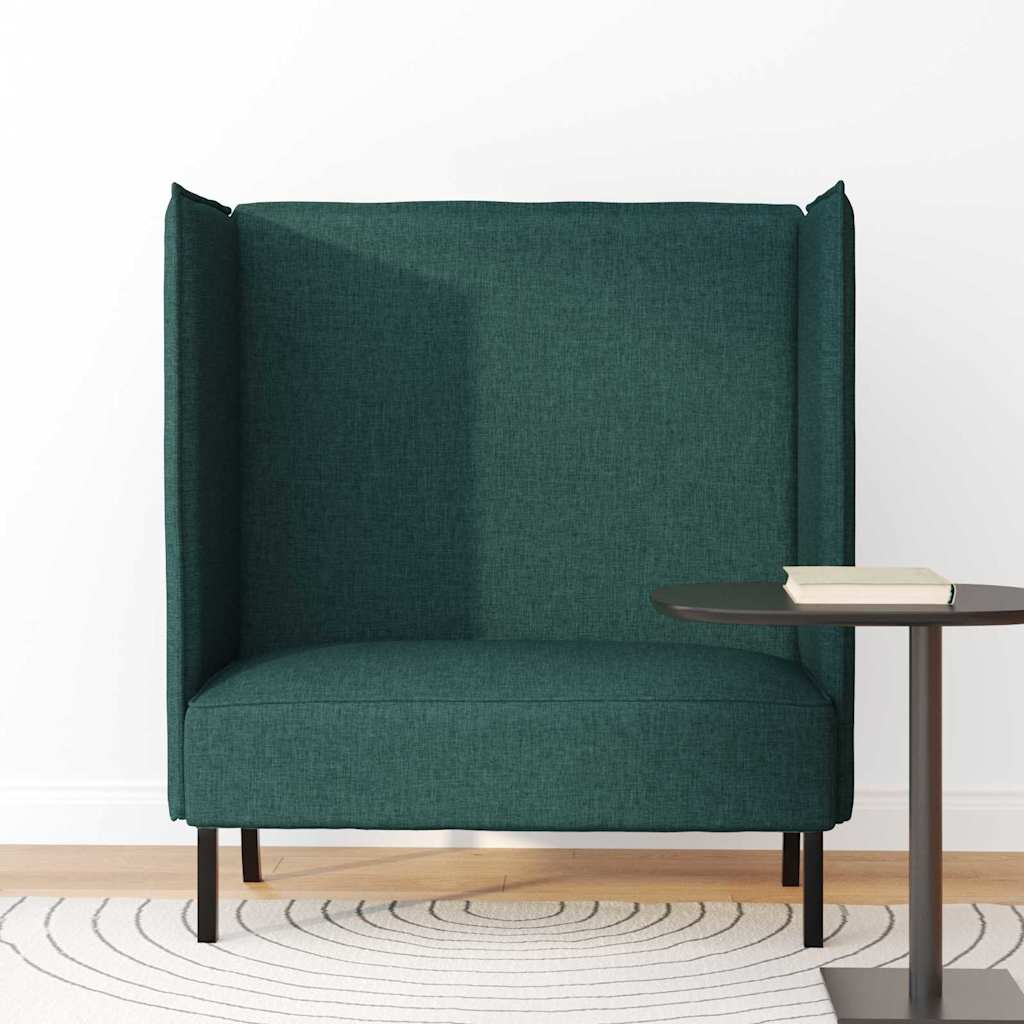 Sofa s visokim naslonom 101cm Tamnozelena tkanina