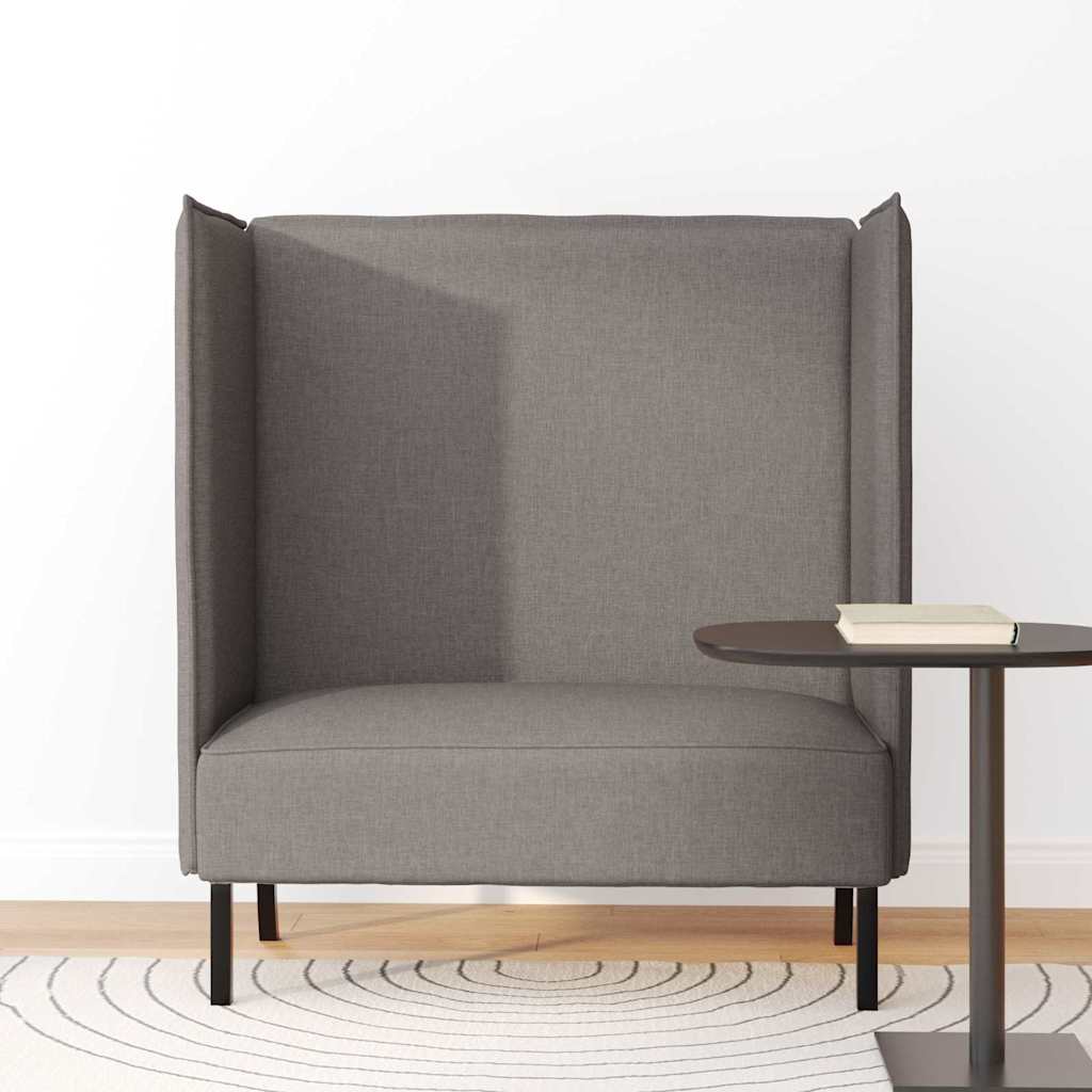 Sofa s visokim naslonom 101cm Sivo-smeđa tkanina