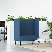 Sofa s visokim naslonom 101cm Plava tkanina