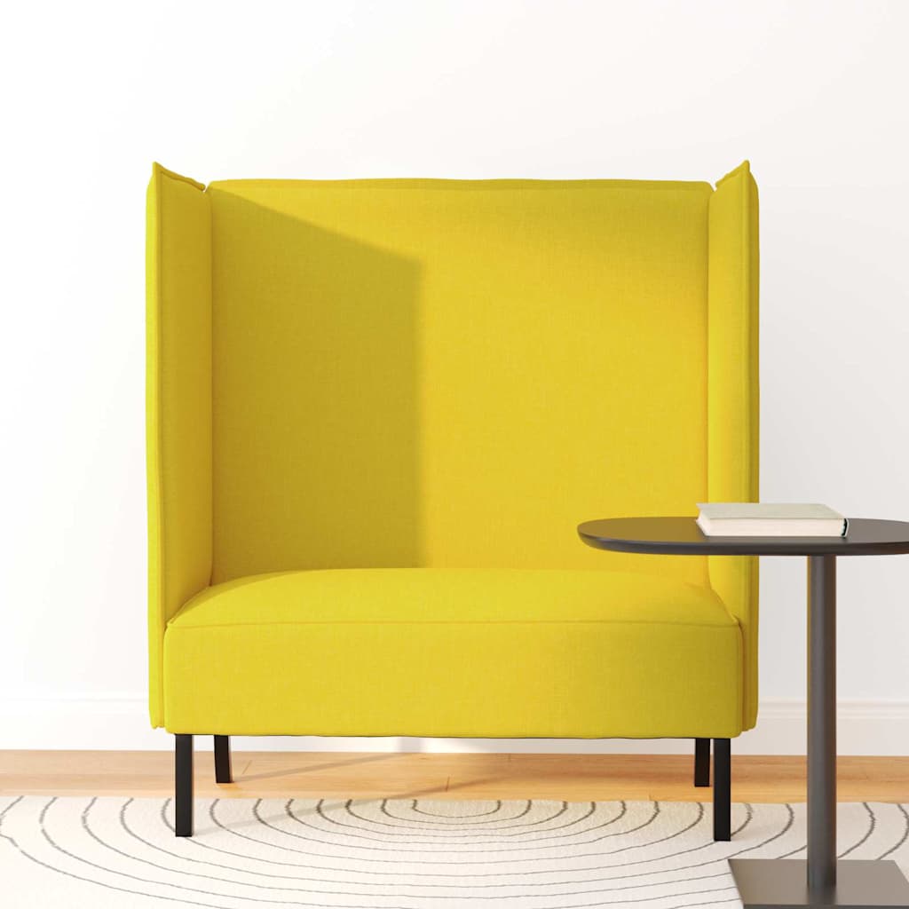 Sofa s visokim naslonom 101cm Svjetložuta tkanina