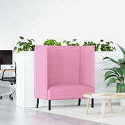 Sofa s visokim naslonom 101cm Ružičasta tkanina