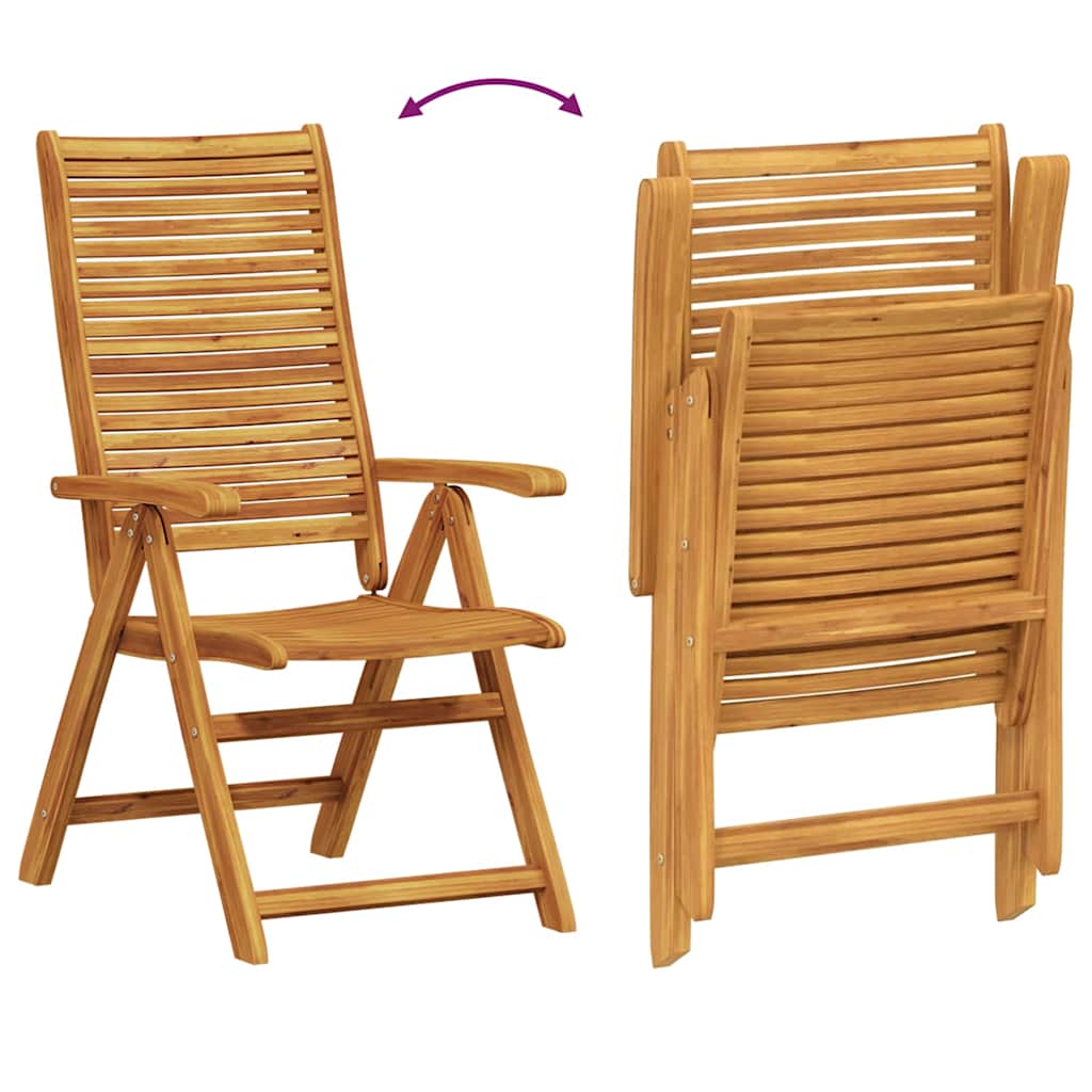 Vrtni set za objed 7 pcs Smeđa Čvrsto drvo akacije