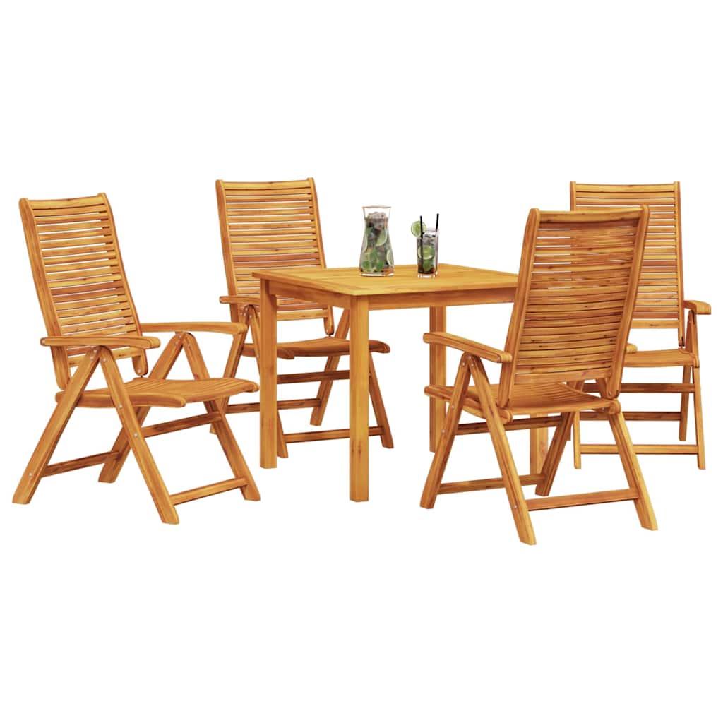 Vrtni set za objed 5 pcs Smeđa Čvrsto drvo akacije