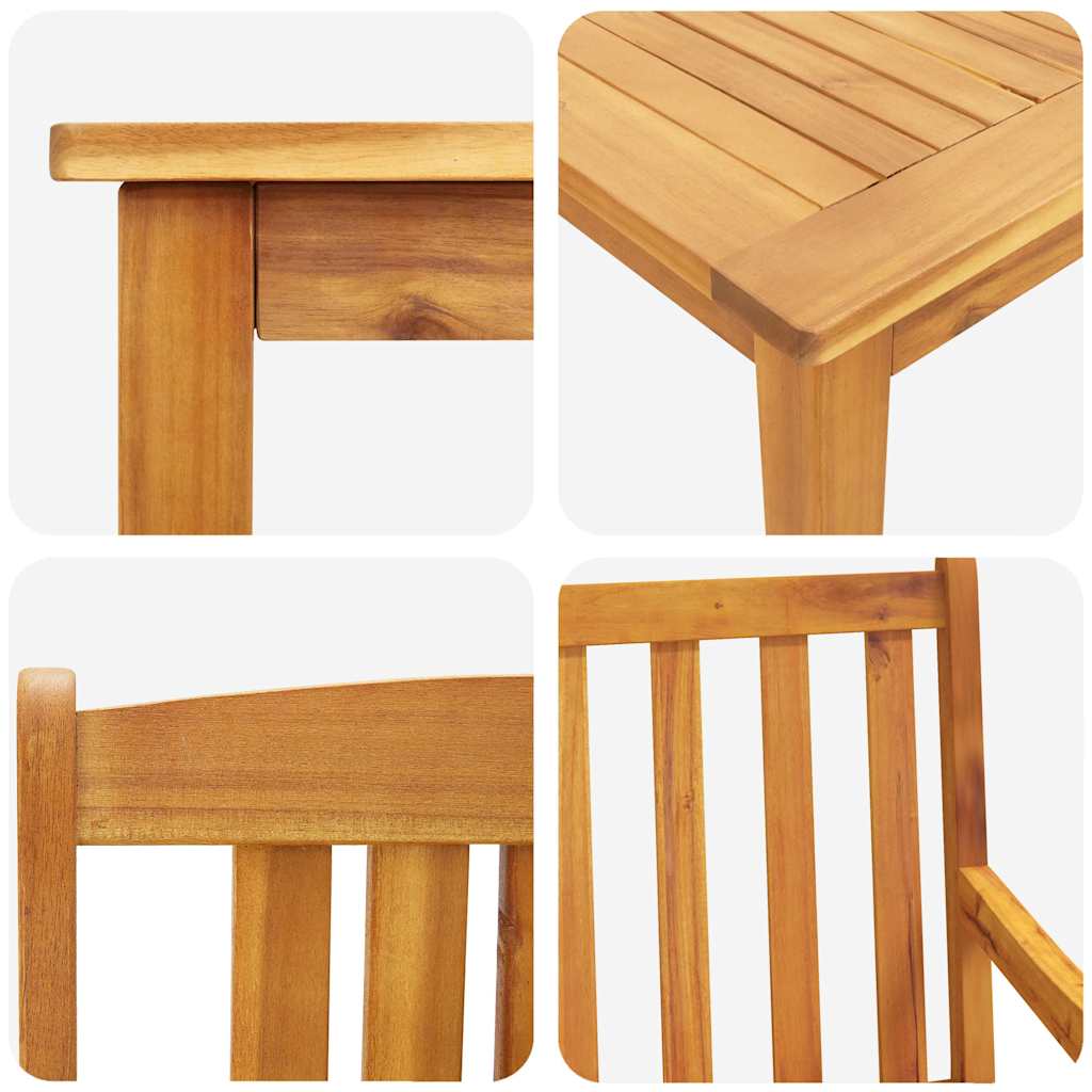 Vrtni set za objed 3 pcs Smeđa Čvrsto drvo akacije