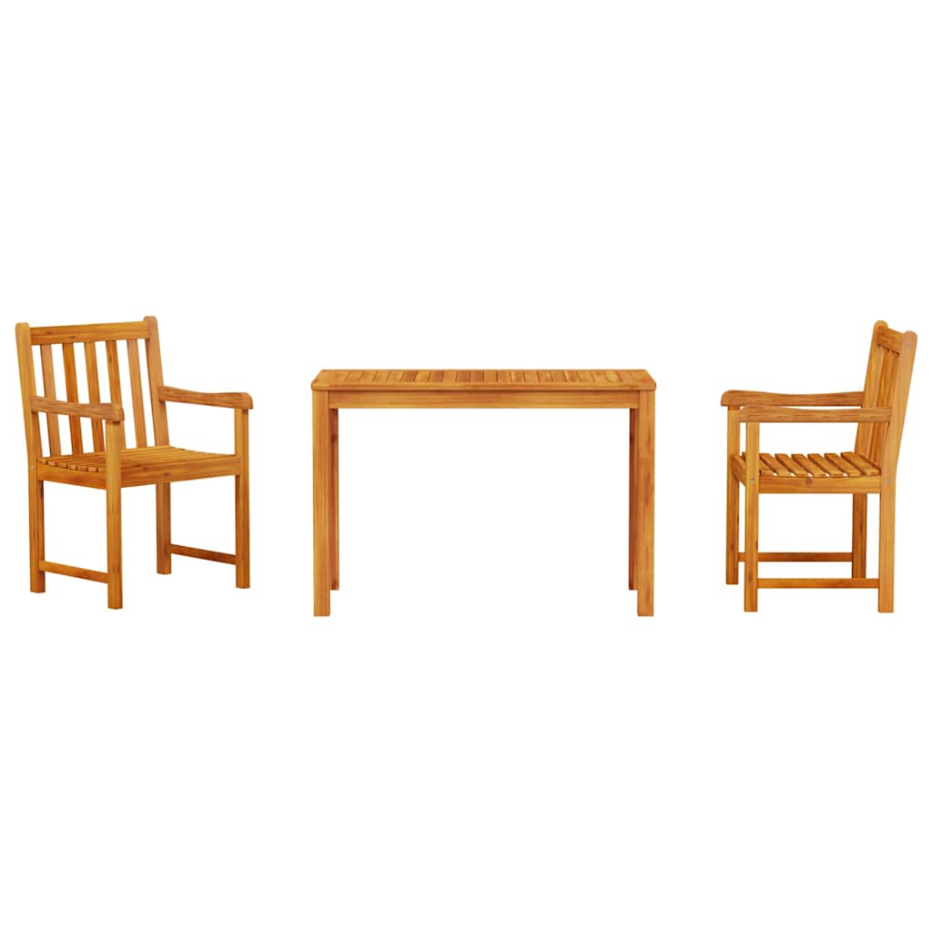 Vrtni set za objed 3 pcs Smeđa Čvrsto drvo akacije