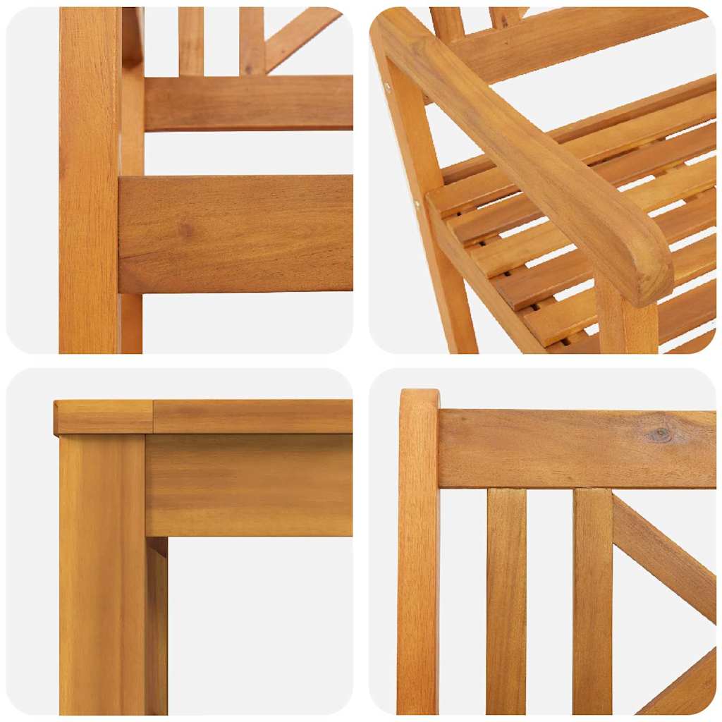 Vrtni set za objed 3 pcs Smeđa Čvrsto drvo akacije