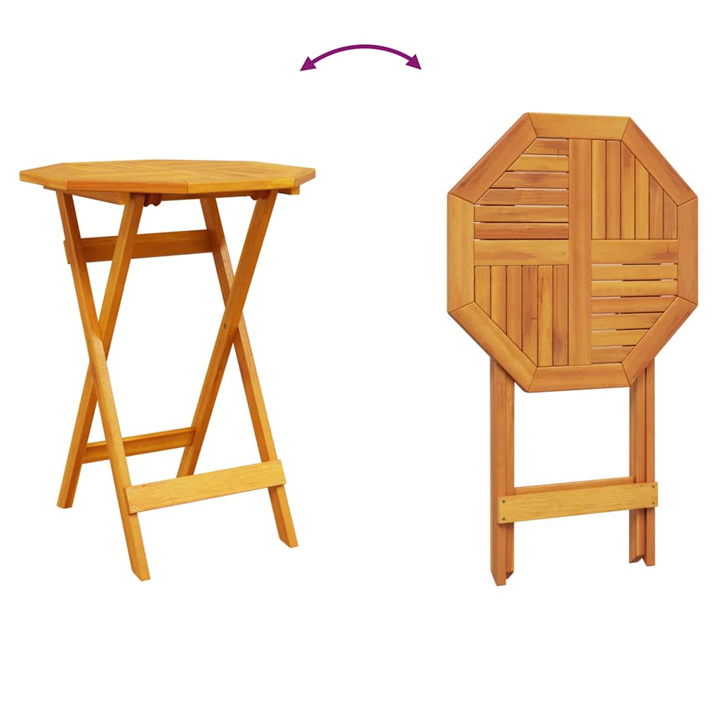 Sklopivi bistro set 3 pcs Smeđa Čvrsto drvo akacije