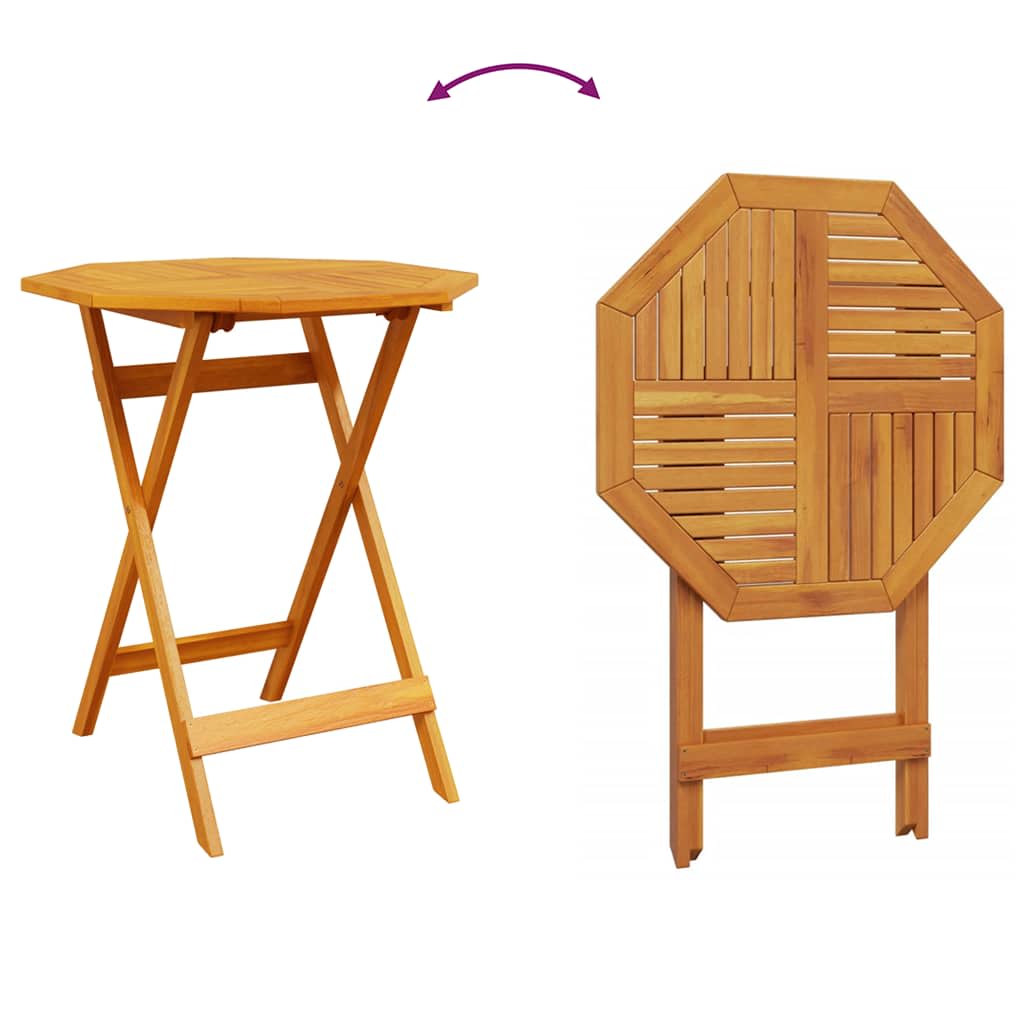 Sklopivi bistro set 3 pcs Smeđa Čvrsto drvo akacije