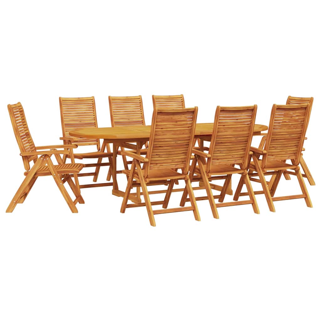 Vrtni set za objed 9 pcs Smeđa Čvrsto drvo akacije