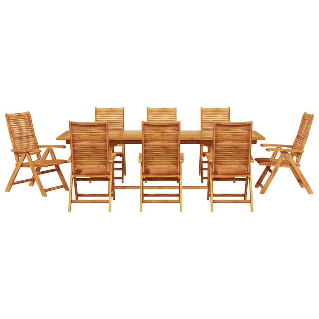 Vrtni set za objed 9 pcs Smeđa Čvrsto drvo akacije