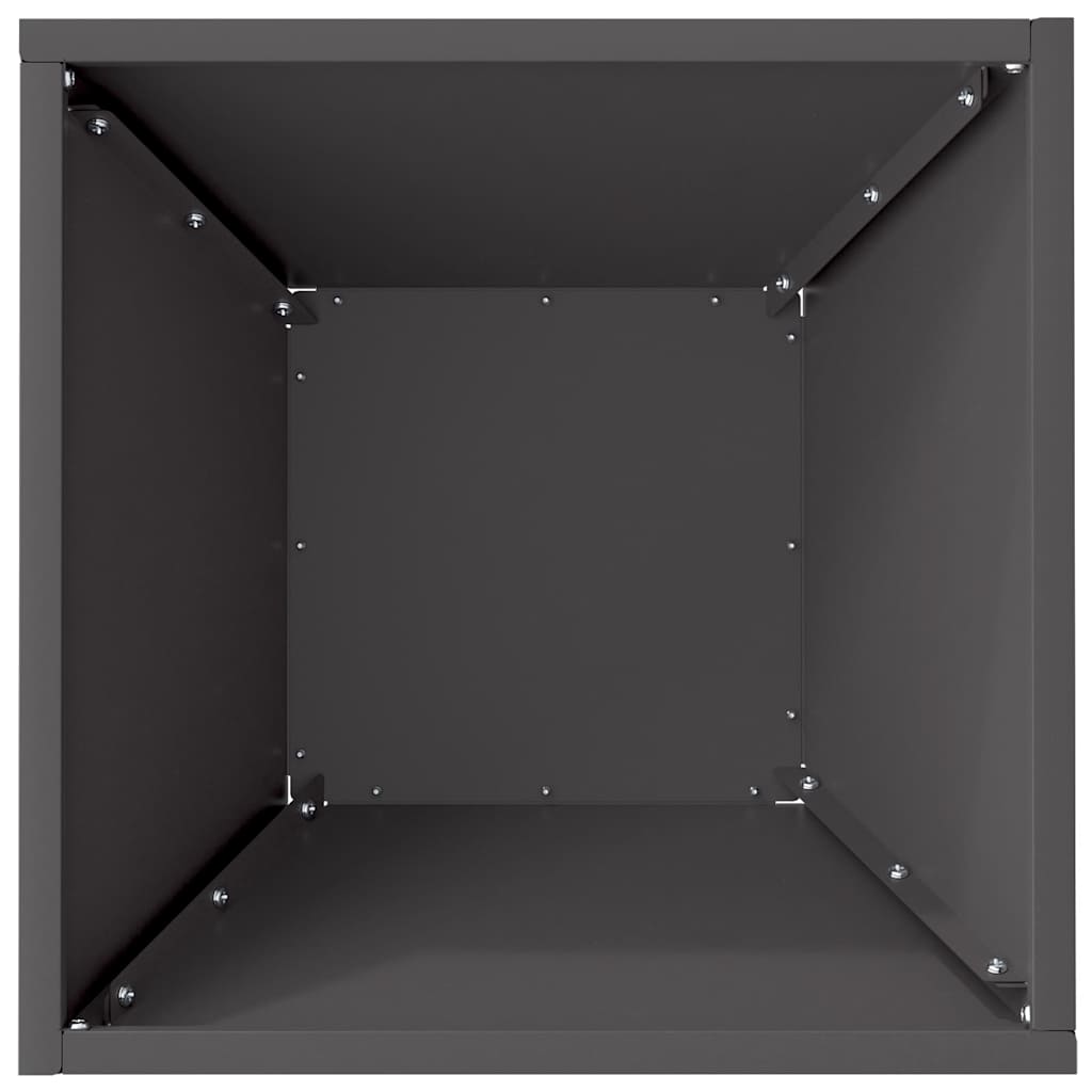 Vrtna saksija Crna 35 x 35 x 15 cm Čelična vrata